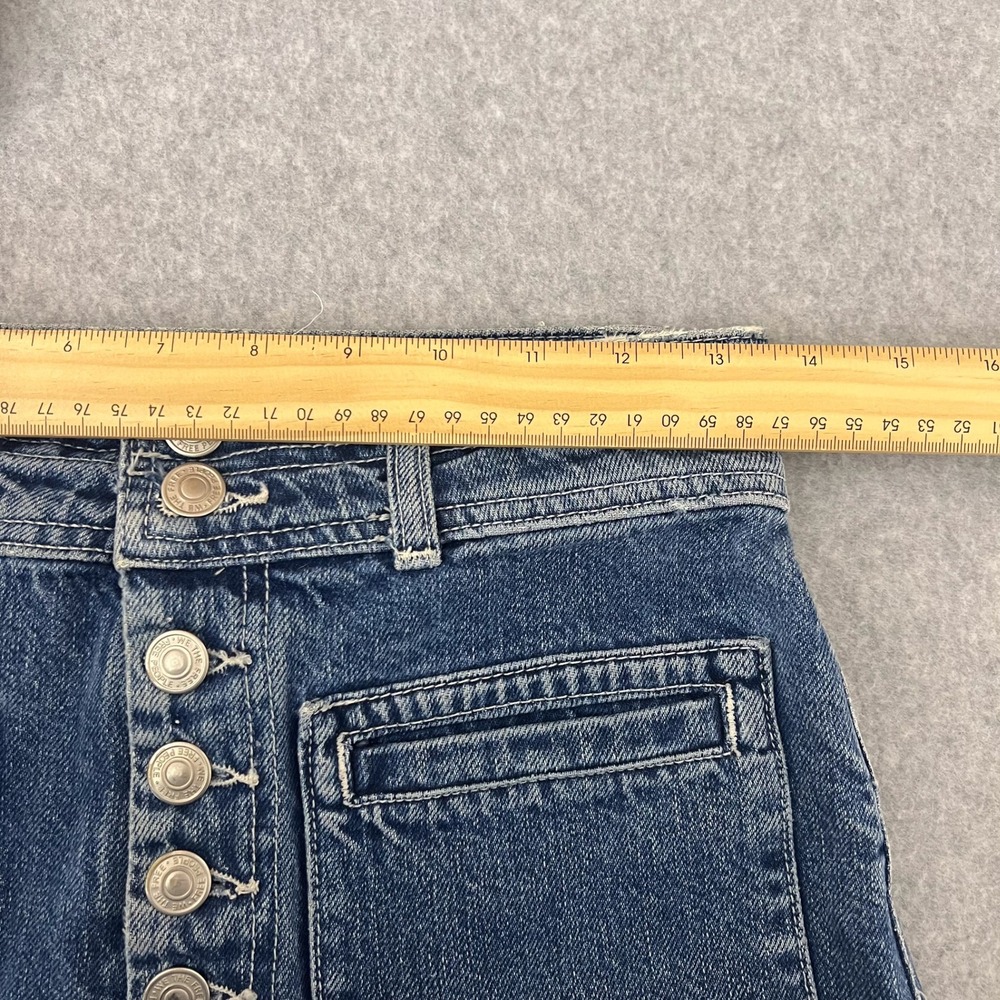 Free People We The Free Indigo Blue Colette High Waisted Wide Leg Jeans Size 26 - Picture 11 of 14